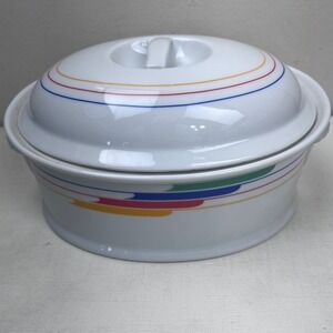 Studio Nova Ultra Ceram Bake Serve‎ Dish UP024 Hi Fi Japan Oval Casserole Lid